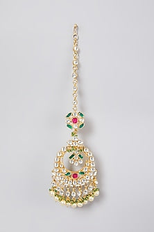 Gold Finish Jadtar Maang Tikka