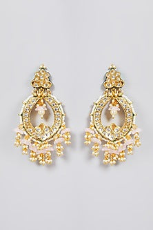 Gold Finish Chandbali Earrings