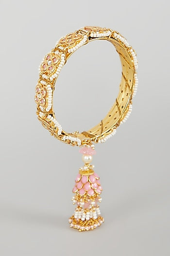 Gold Finish Pearl Bangle