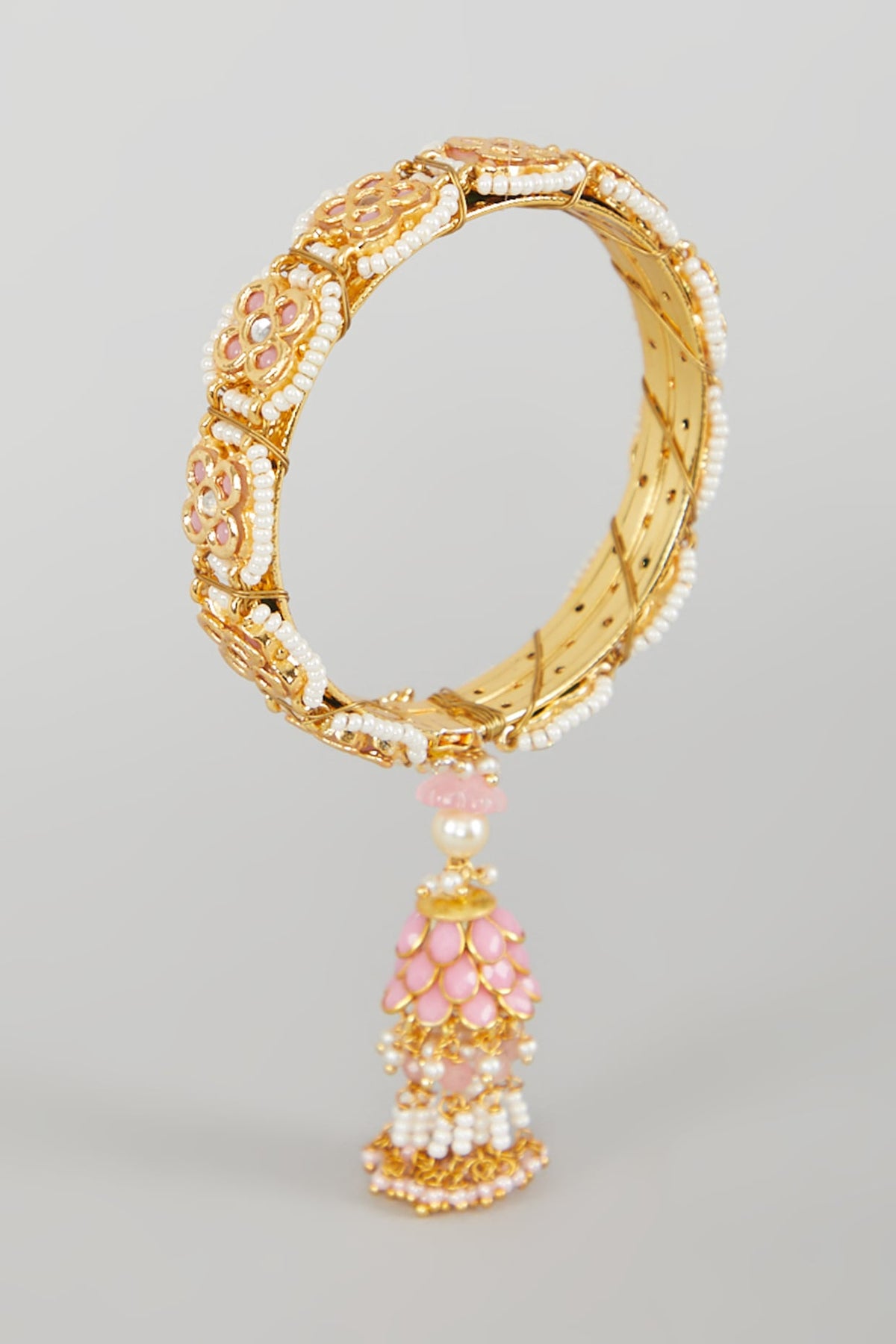 Gold Finish Pearl Bangle