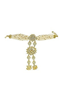 Gold Finish Pearl Hathphool