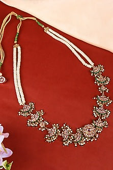 Gold Finish Kundan Polki Long Necklace