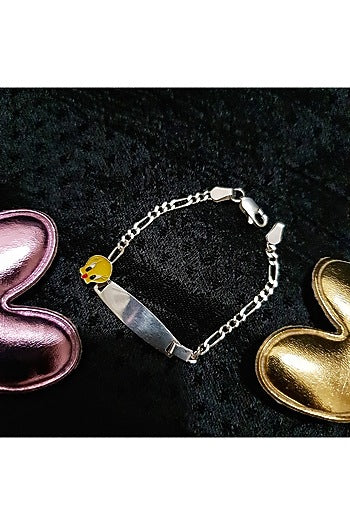 White Finish Tweety Bracelet Rakhi