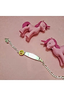 White Finish Smiley Bracelet Rakhi