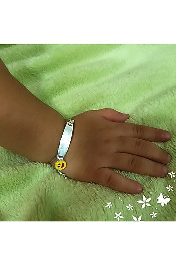 White Finish Smiley Bracelet Rakhi