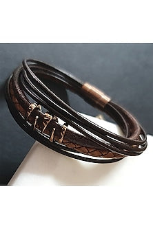 Rose Gold Finish Bracelet Rakhi With Multi-Strands