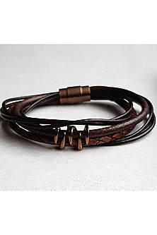 Rose Gold Finish Bracelet Rakhi With Multi-Strands