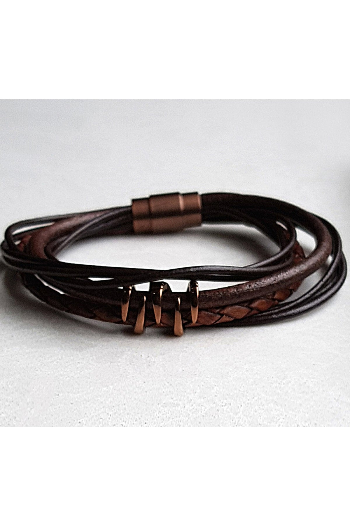 Rose Gold Finish Bracelet Rakhi With Multi-Strands