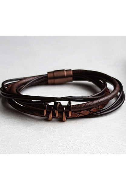 Rose Gold Finish Bracelet Rakhi With Multi-Strands