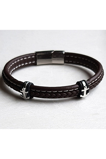 Classic Brown Anchor Bracelet Rakhi