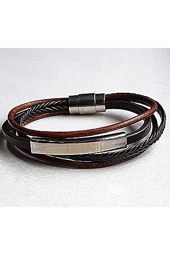 Brown & Black Personalised Bracelet Rakhi