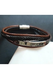 Brown & Black Personalised Bracelet Rakhi
