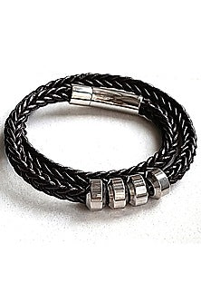 Black Personalised Bracelet Rakhi