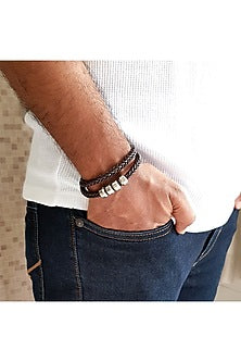 Black Personalised Bracelet Rakhi
