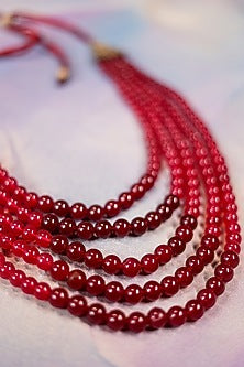 Wine Semi-Precious Stone Mala Necklace