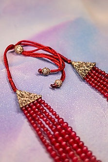 Wine Semi-Precious Stone Mala Necklace