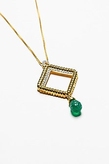 Gold Plated Pendant Necklace In Sterling Silver