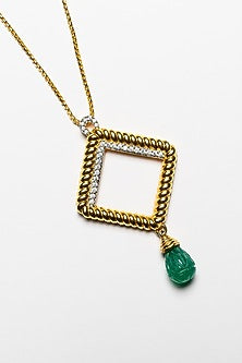 Gold Plated Pendant Necklace In Sterling Silver