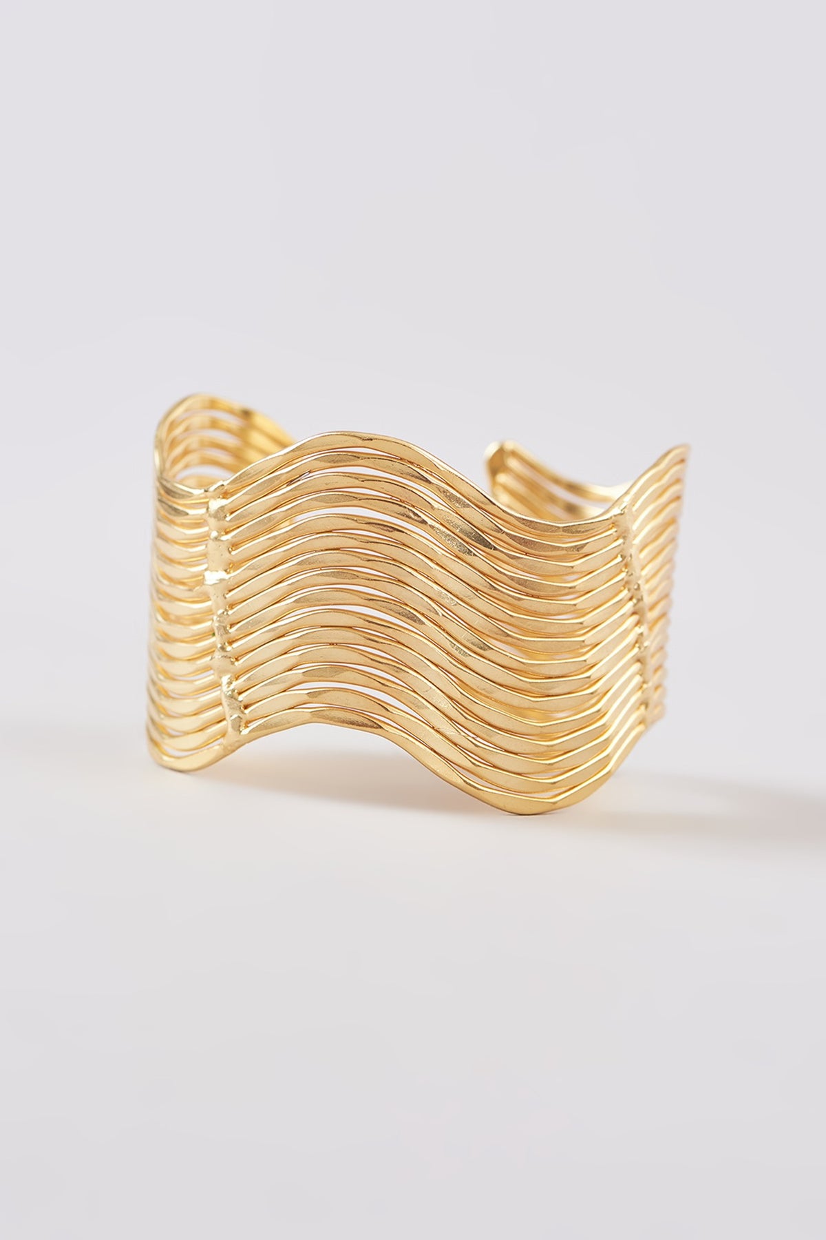 Gold Finish Hammered Bracelet