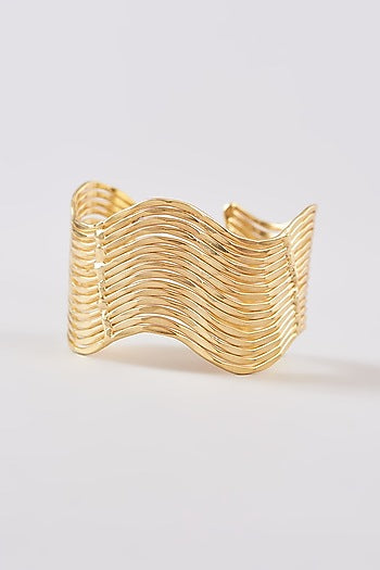 Gold Finish Hammered Bracelet