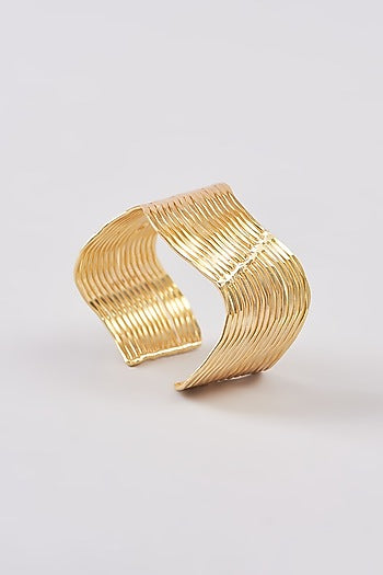 Gold Finish Hammered Bracelet
