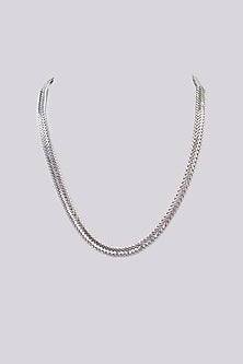 White Finish Snake Chain Necklace