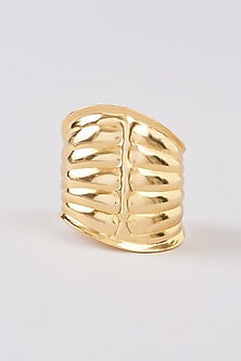 Gold Finish Handmade Cuff Bracelet