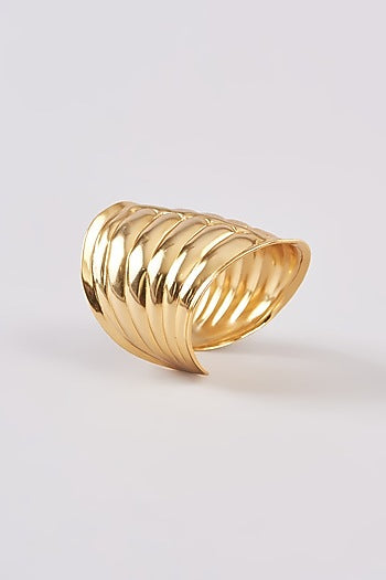 Gold Finish Handmade Cuff Bracelet