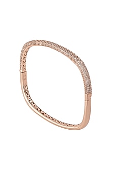 Rose Gold Finish Zirconia Bangle