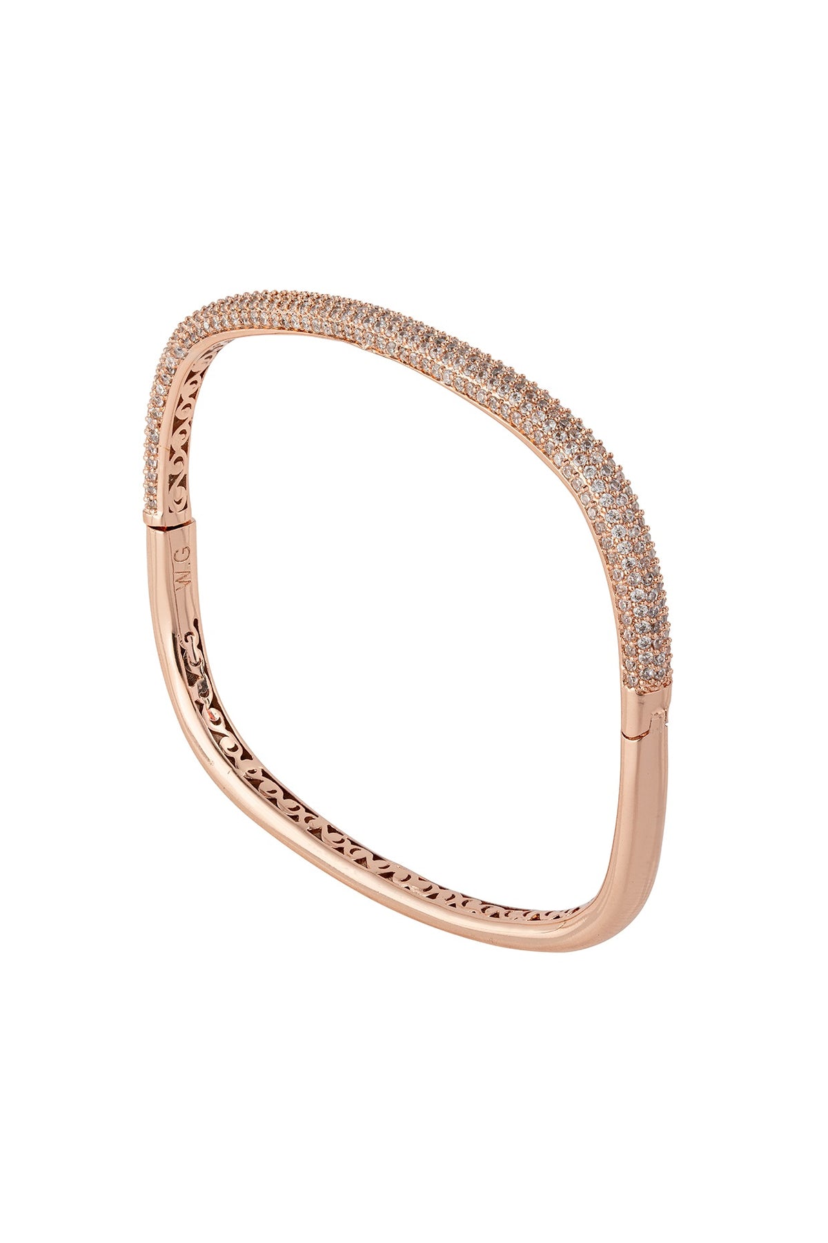 Rose Gold Finish Zirconia Bangle