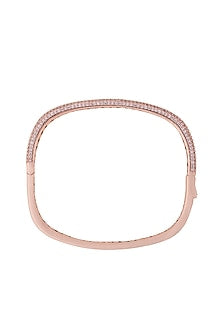 Rose Gold Finish Zirconia Bangle