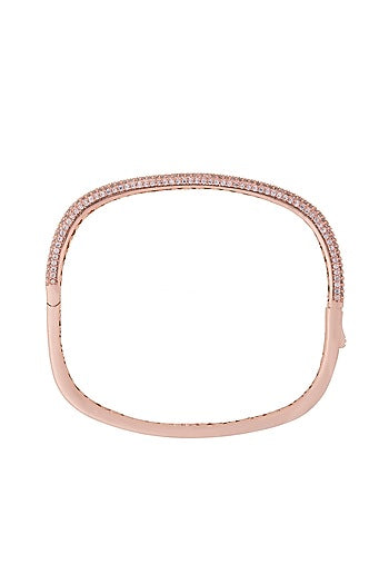 Rose Gold Finish Zirconia Bangle