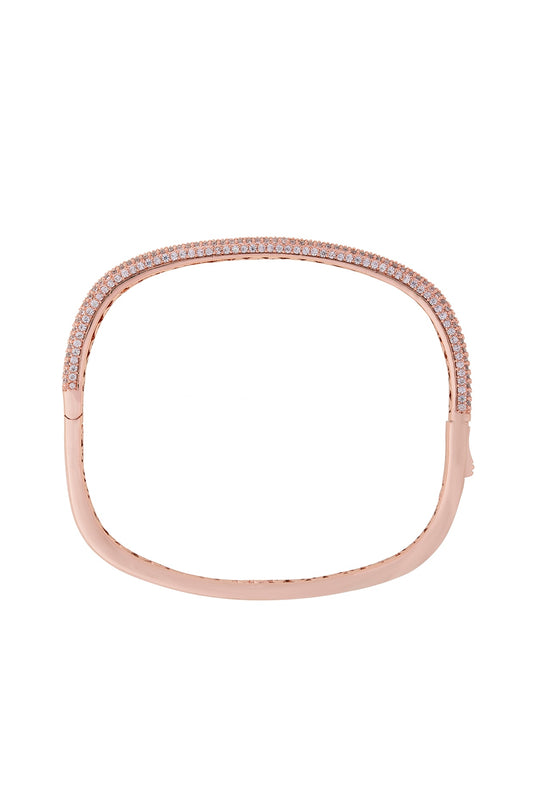 Rose Gold Finish Zirconia Bangle