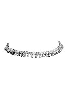 White Rhodium Finish Cubic Zirconia Necklace Set