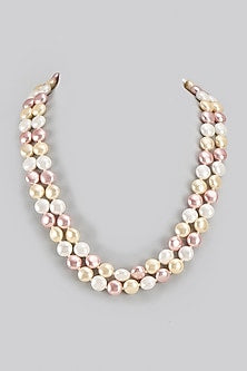 Multi-Colored Shell Pearl Layered Necklace