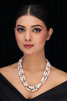 Multi-Colored Shell Pearl Layered Necklace