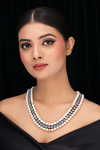 Multi-Colored Shell Pearl Long Necklace