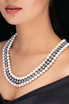 Multi-Colored Shell Pearl Long Necklace
