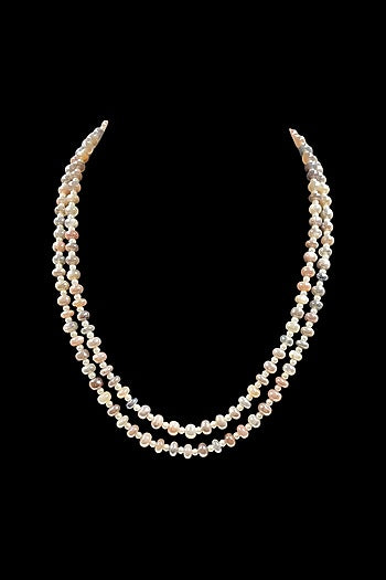 Grey Shell Pearl & Crystal Moonstone Necklace
