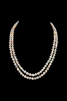 Grey Shell Pearl & Crystal Moonstone Necklace