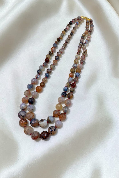 Multi-Colored Beaded Layered Necklace