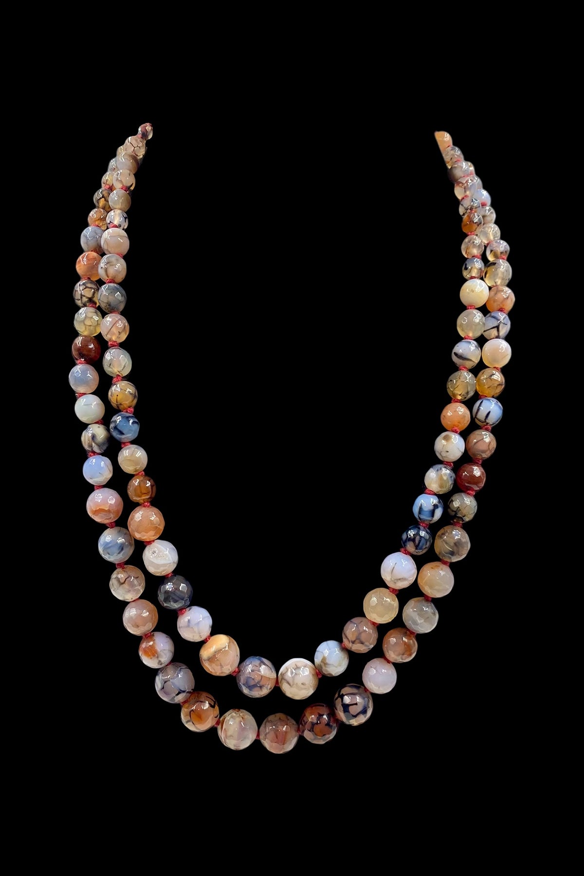 Multi-Colored Beaded Layered Necklace