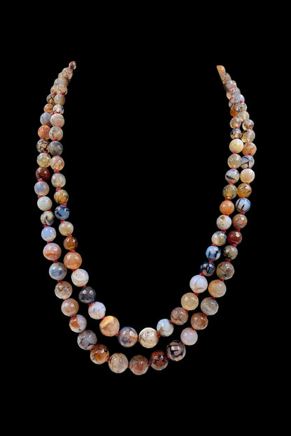 Multi-Colored Beaded Layered Necklace