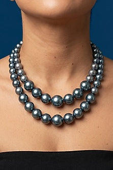 Grey Shell Pearl Layered Necklace