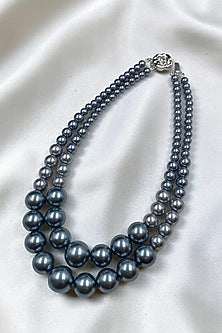 Grey Shell Pearl Layered Necklace