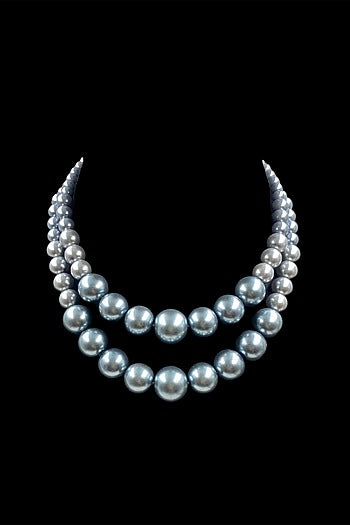 Grey Shell Pearl Layered Necklace
