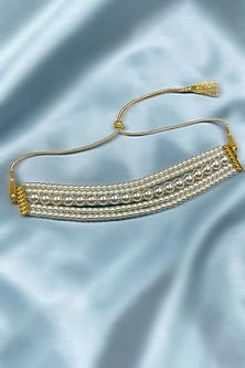 White Shell Pearl Choker Necklace
