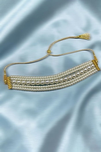 White Shell Pearl Choker Necklace