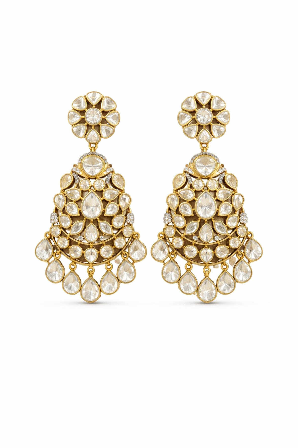 Gold Plated Moissanite Necklace Set