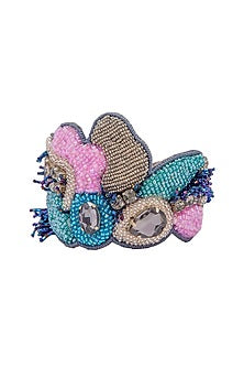Multi-Colored Peacock Cuff Bracelet